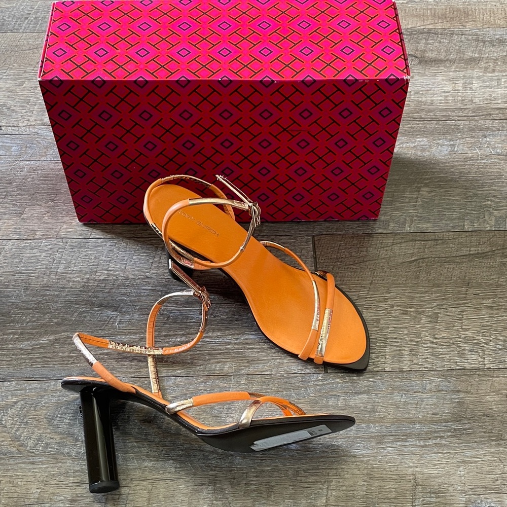 NWT Tory Burch Leather Strappy Heels